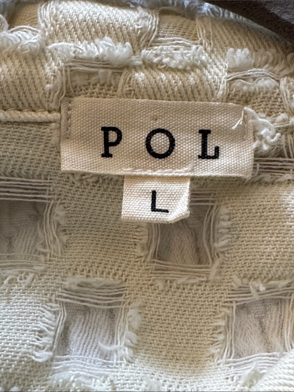 POL Crochet & Floral Duster Cardigan L 22” p2p Cream $115 Retail GUC - Picture 3 of 15